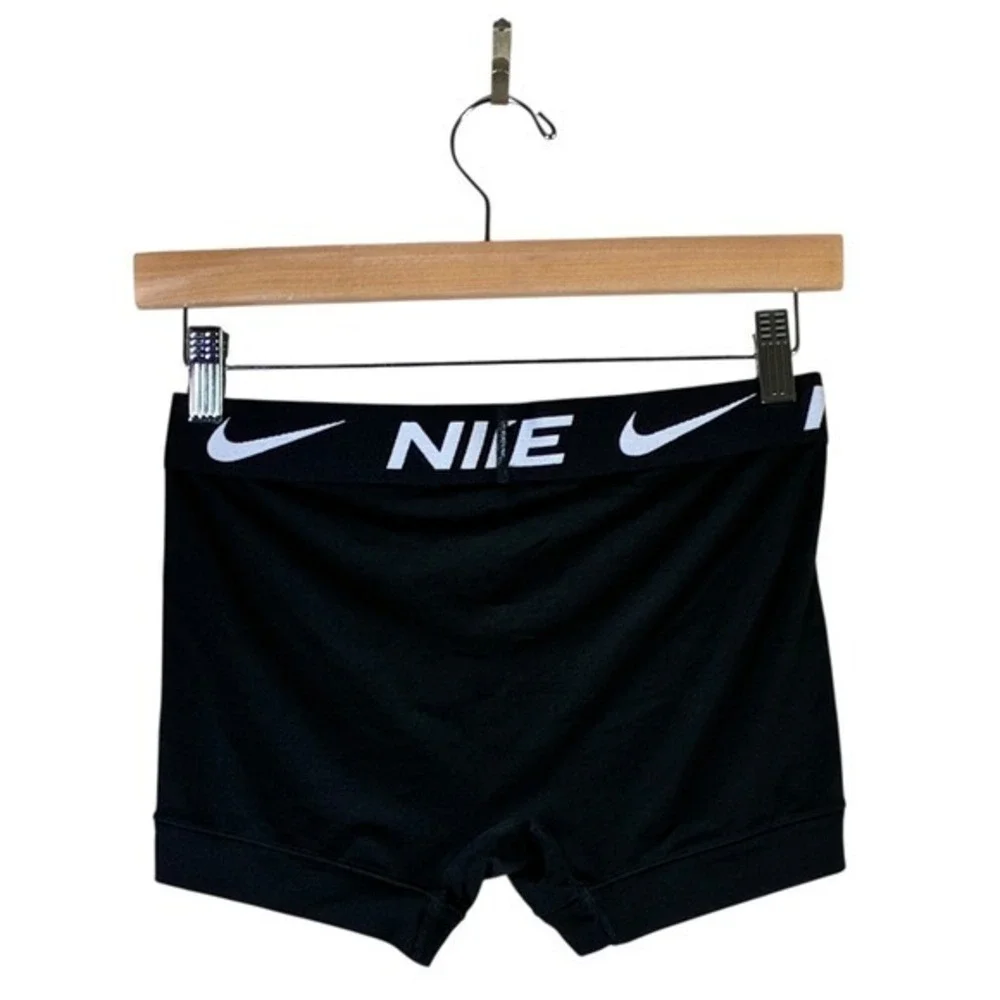 Nike Dri-FIT Performance Solid Boxer Briefs Black Athletic Logo Waistband Size S